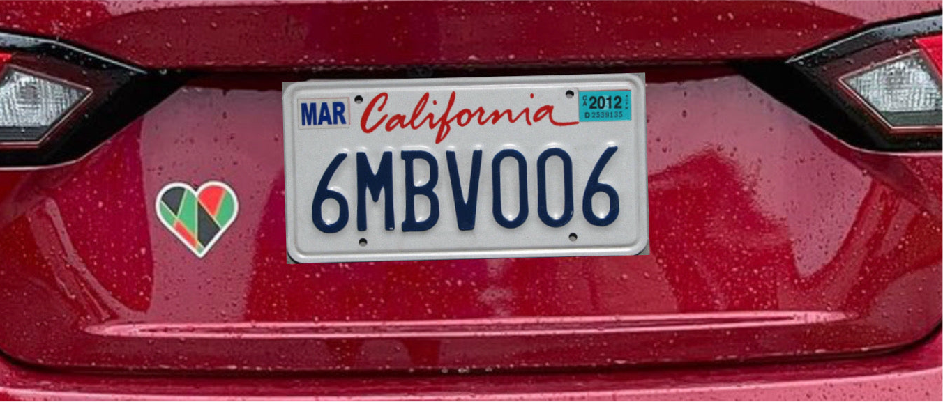 Mosaic Black Love Heart Magnet