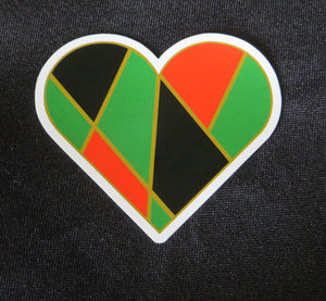 Mosaic Black Love Heart Magnet